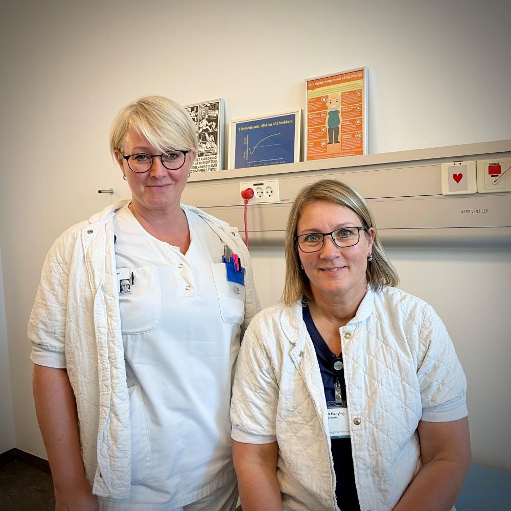 Sygeplejerskerne Camilla Adriansen og Tove Bønkel Hanghøj